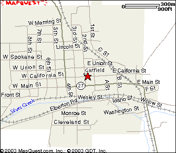 Close-up Map of J. E. Love Company at 309 West California Street, Garfield, Wa.